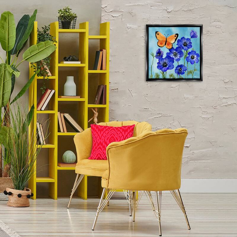 Stupell Poetic Monarch Butterfly Framed Floater Canvas Wall Art Design By Paul Brent