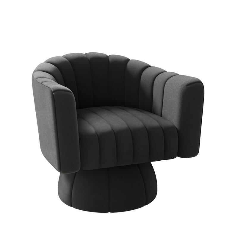 Ouyessir Oversized Modern Upholstered Barrel Chairs
