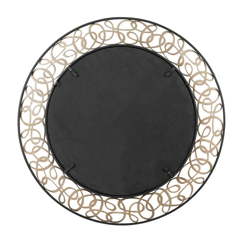 Varaluz Scribble 33-in Wall Mirror - Matte Black/Artifact