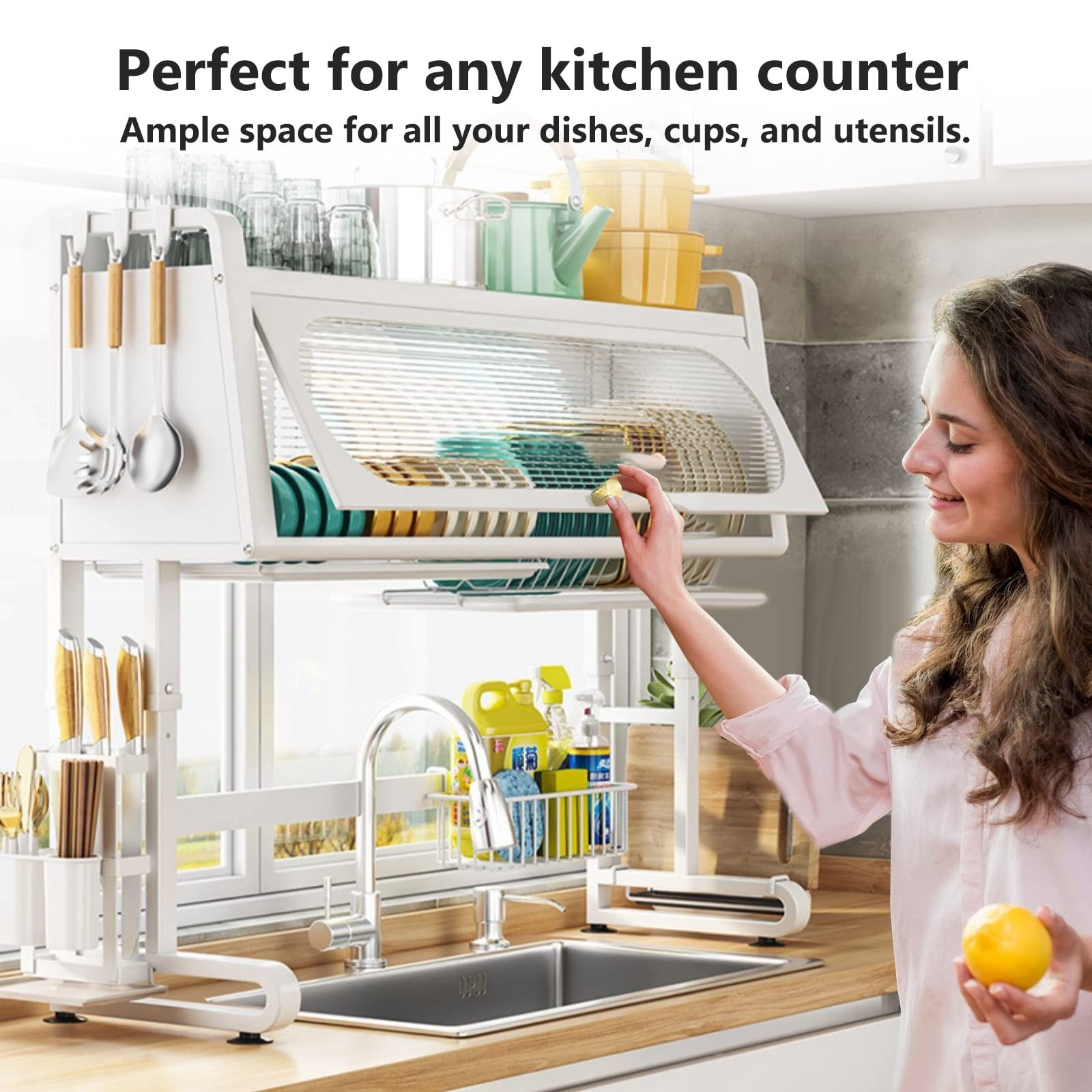 Daraz Pk Metal Over The Sink Rack Dish Drying Rack With Drainer