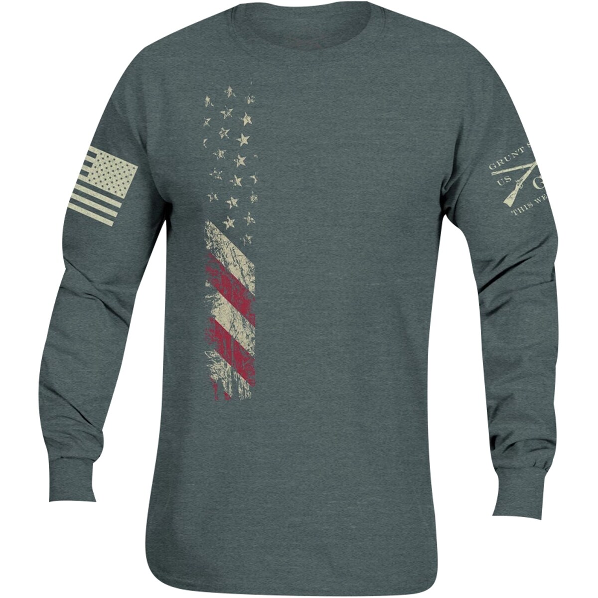 Shop Grunt Style True Colors Long Sleeve T Shirt Heather Blue