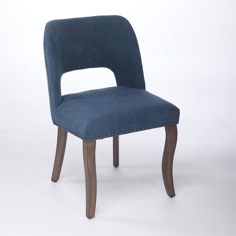 Set of 2 Modern Farmhouse Wooden Dining Chairs