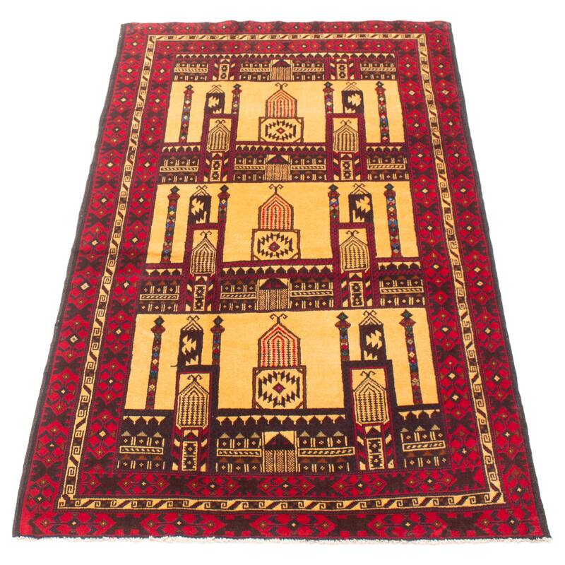 ECARPETGALLERY Hand-knotted Teimani Beige Wool Rug - 3'7 x 6'10