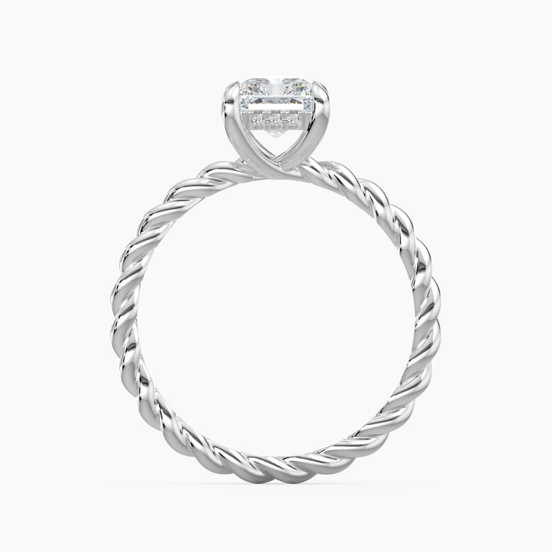 Auriya 14k Gold Lab Grown Radiant Diamond Twisted Hidden Halo Engagement Ring 1.00 to 5.00 ct. tw. (F-G, VS)