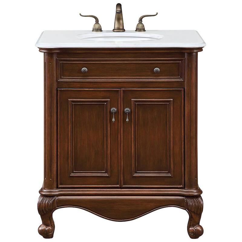 Elegant Lighting VF-1032-VW Berkshire 30" Free Standing Single Basin - Brown