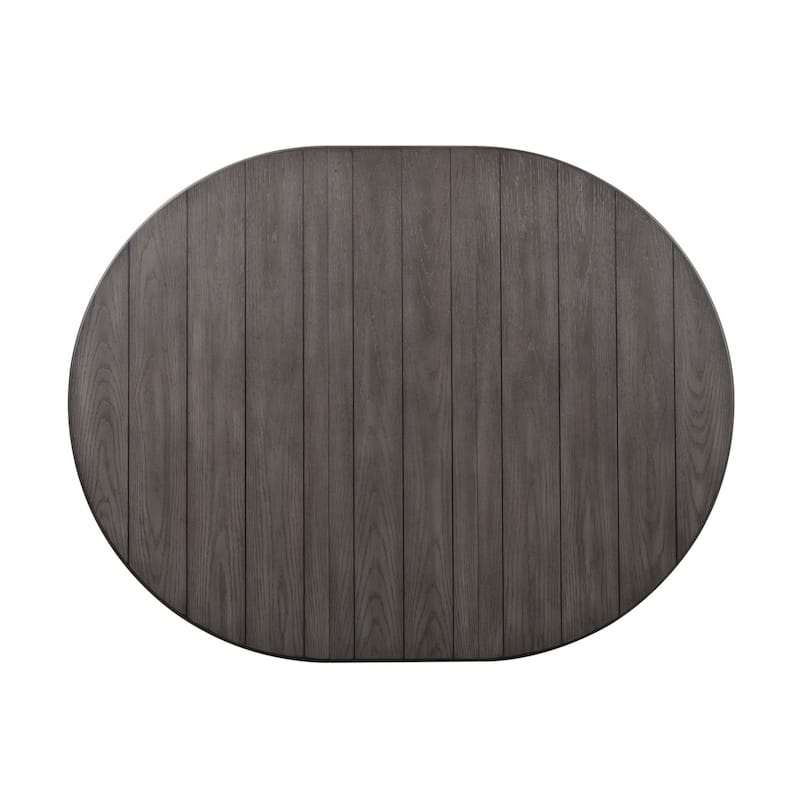 Allyson Park Wirebrushed White & Charcoal Pedestal Table