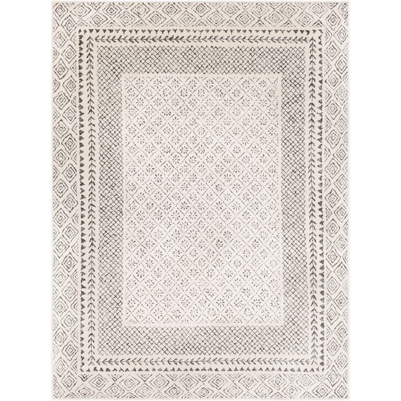Livabliss Bahar Eclectic Border Area Rug