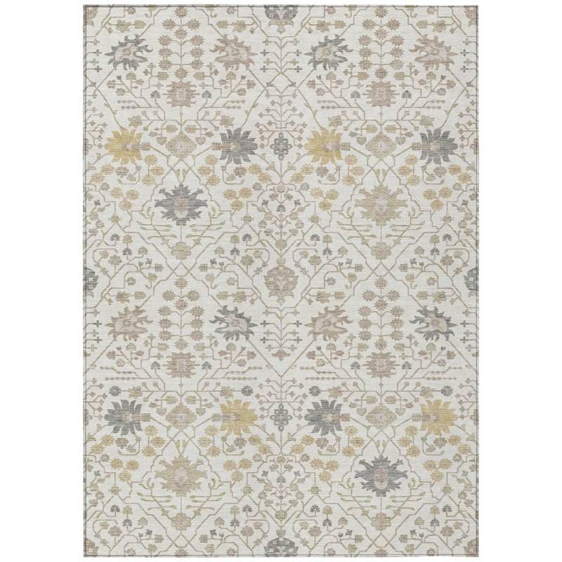 HomeRoots Oriental Traditional Rectangle Outdoor Rug