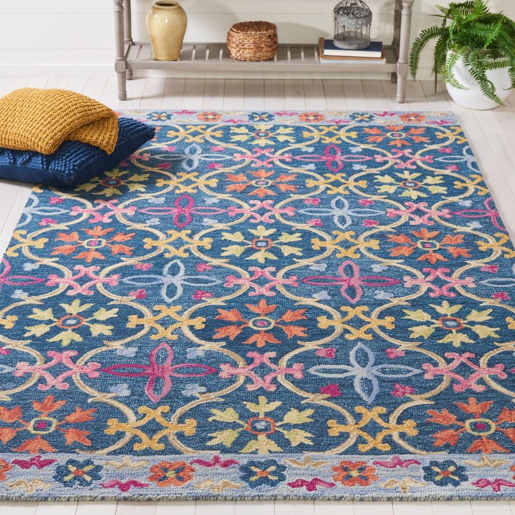 SAFAVIEH Handmade Suzani Slavejka Boho Tribal Wool Rug