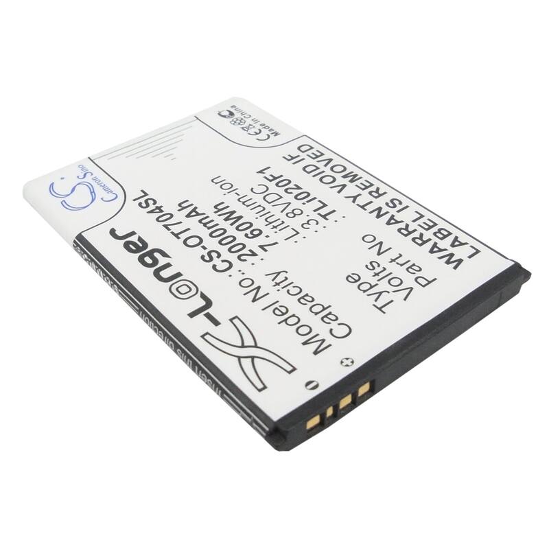 Battery for Alcatel 5044 5042 OneTouch Fierce 2 Pop C7 Vodafone VFD 500 TLi020F1 - Black