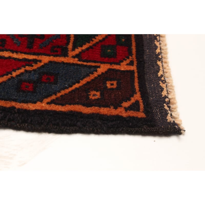 ECARPETGALLERY Hand-knotted Baluch Red Wool Rug - 3'9 x 6'6