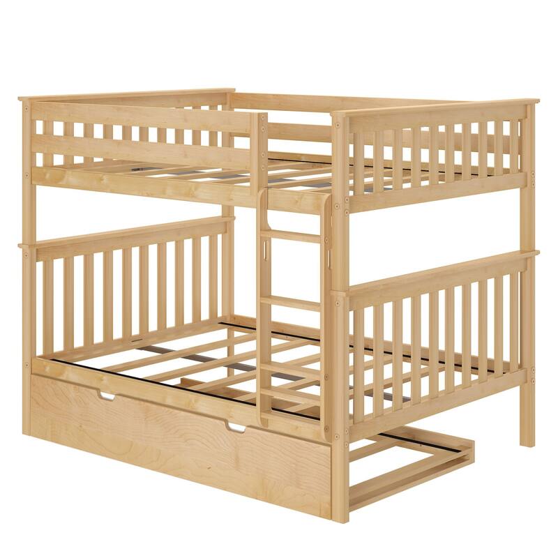 Max and Lily Full over Full Bunk Bed with Trundle Bed