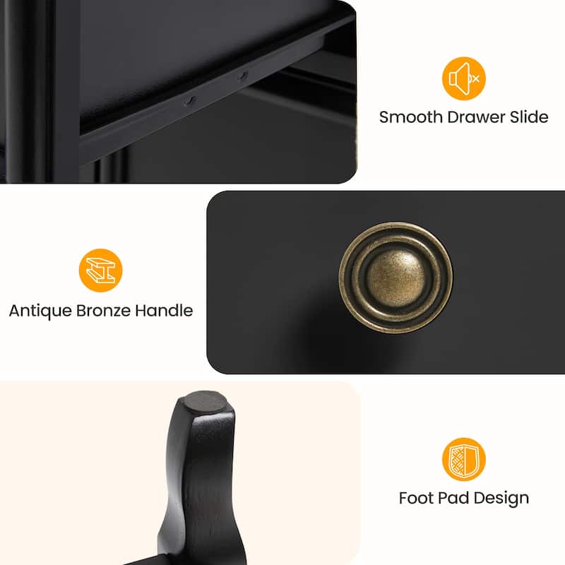 7 Drawer Dresser with Solid Wood Legs