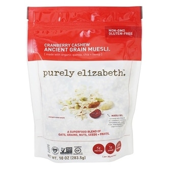 Purely Elizabeth Ancient Grain Muesli - Cranberry Cashew - Case of 6 - 10 oz.