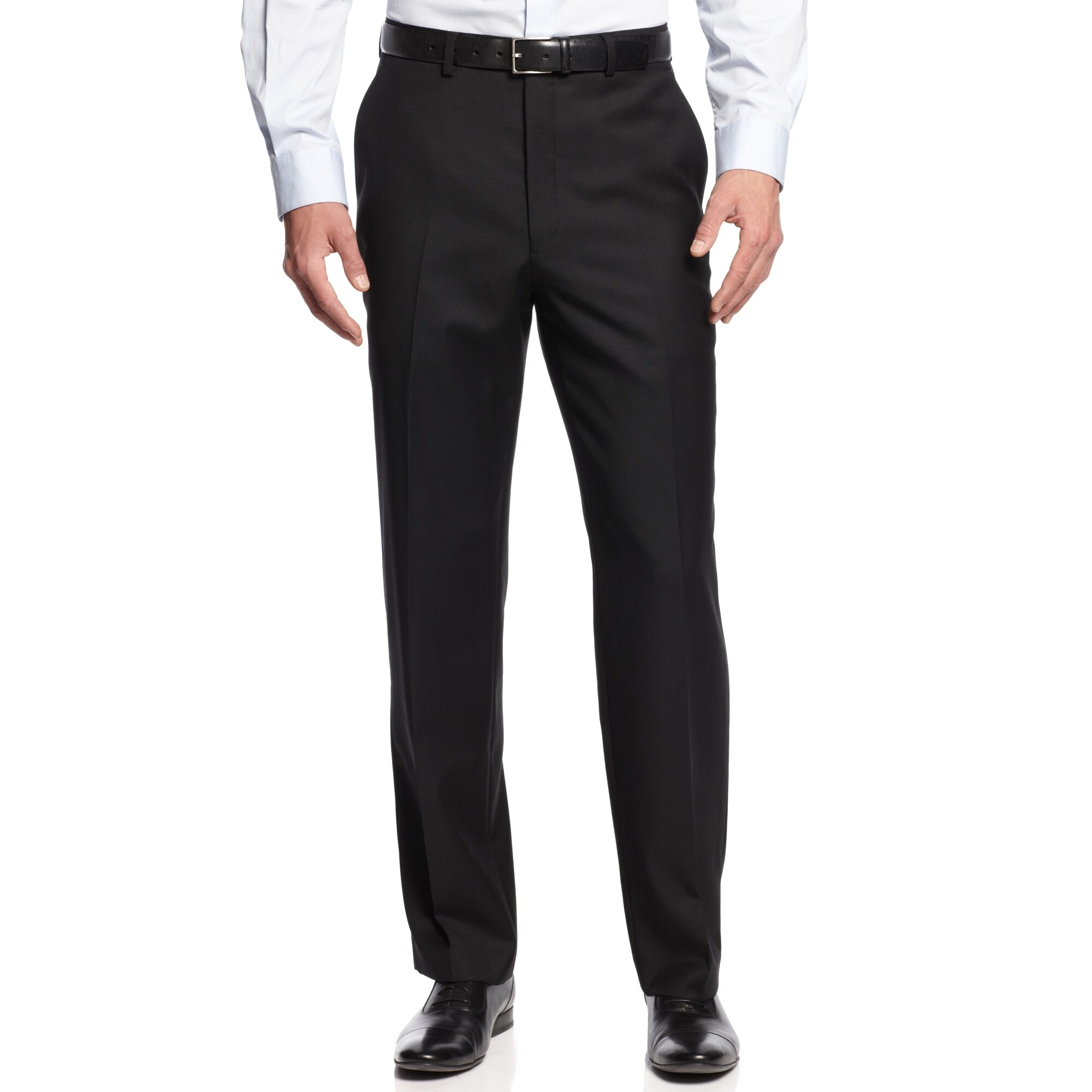 Shop Michael Kors Men Dress Pants Black Size 44x30 Straight Flat