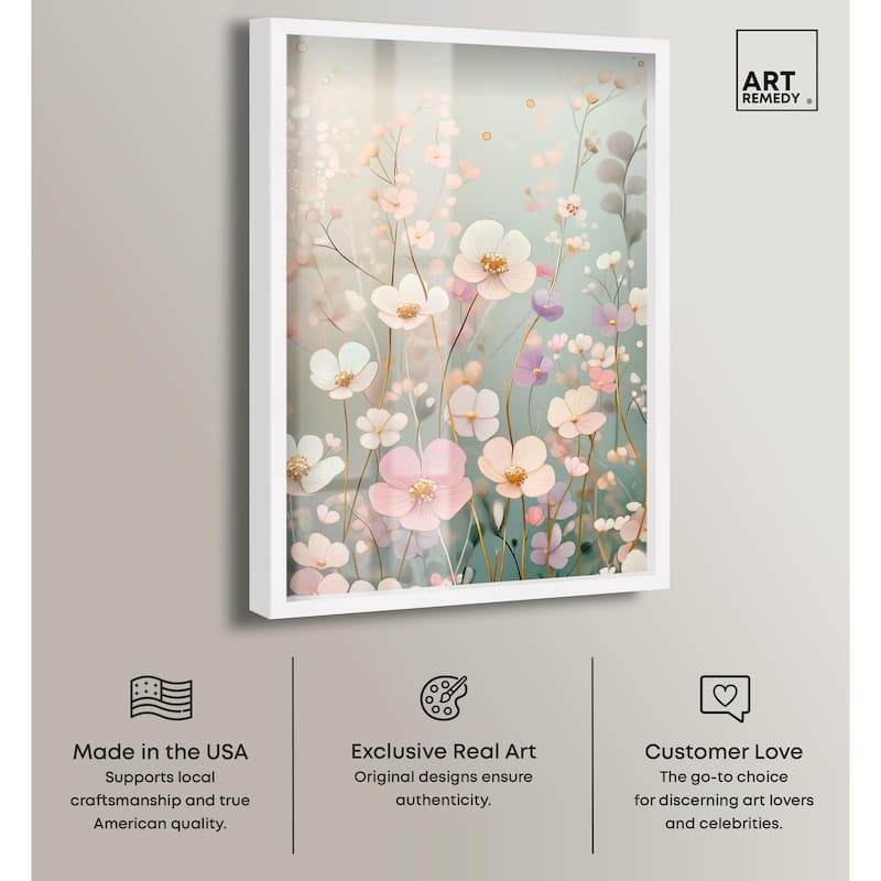 Tiny Blooms I Shadowbox by Art Remedy