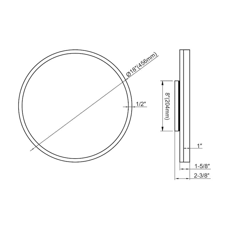 Dowell Lazy Susan 18" Diameter - 360 Degree Single Rack Wood