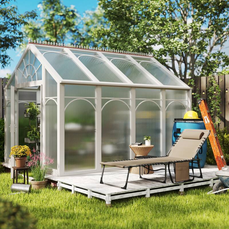 Outsunny Folding Chaise Lounge Chair Outdoor Tanning Chair with Side Table, 5-Level Adjustable Beach Lounge Chair with Headrest