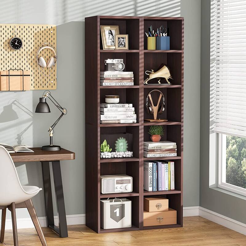 70.9 Inch Tall Narrow Bookcace, 6 Tier Open Bookshelf