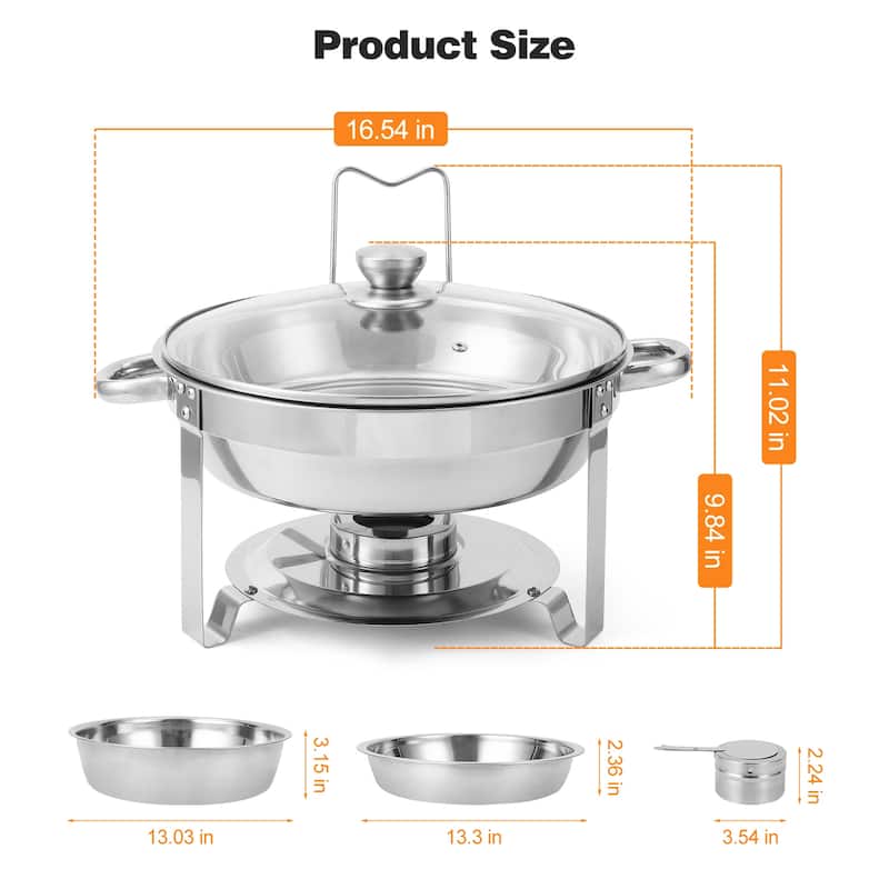 Chafing Dish Buffet Set 2 Pack 5QT