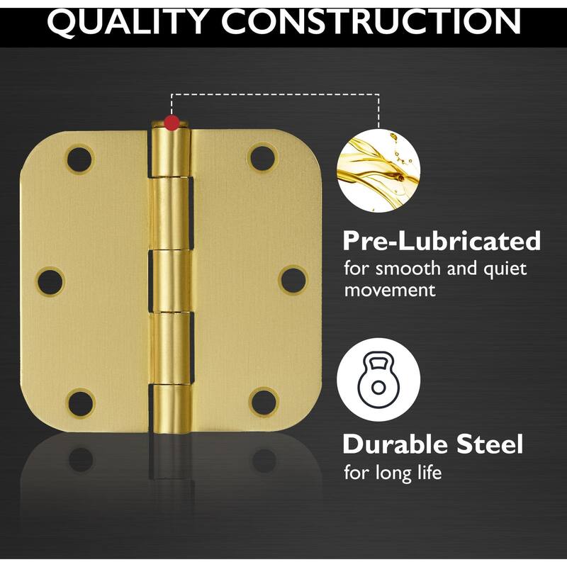 Design House 189639 3-1/2" x 3-1/2" Plain Bearing 5/8" Radius Corner