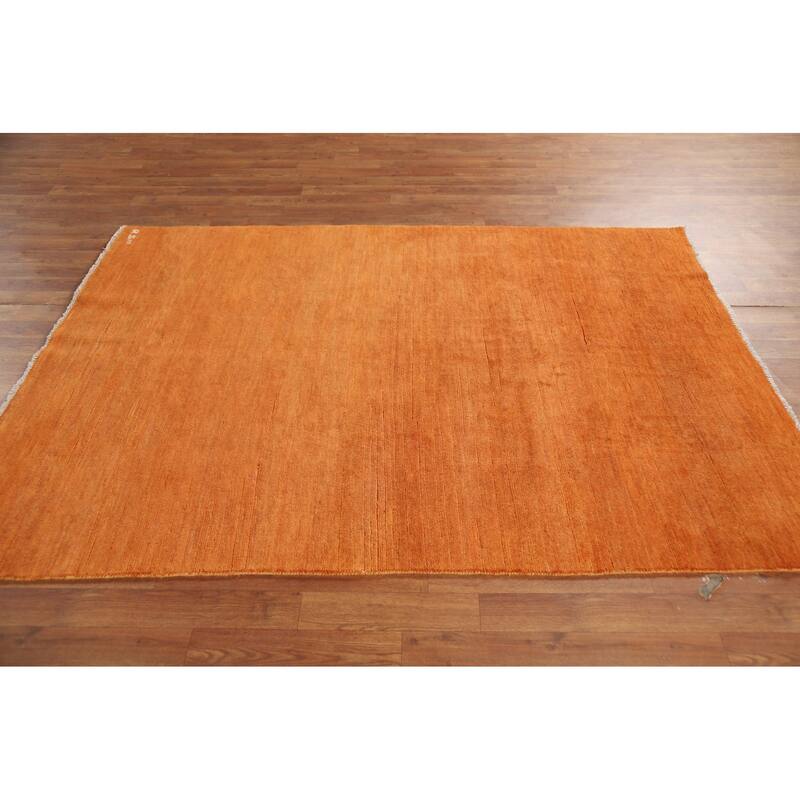 Modern Gabbeh Oriental Area Rug Handmade Living Roomwool Carpet - 4'8" x 6'7"