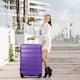 2 Piece Set Suitcase Hardshell Lightweight Rolling Luggage, Purple - On ...