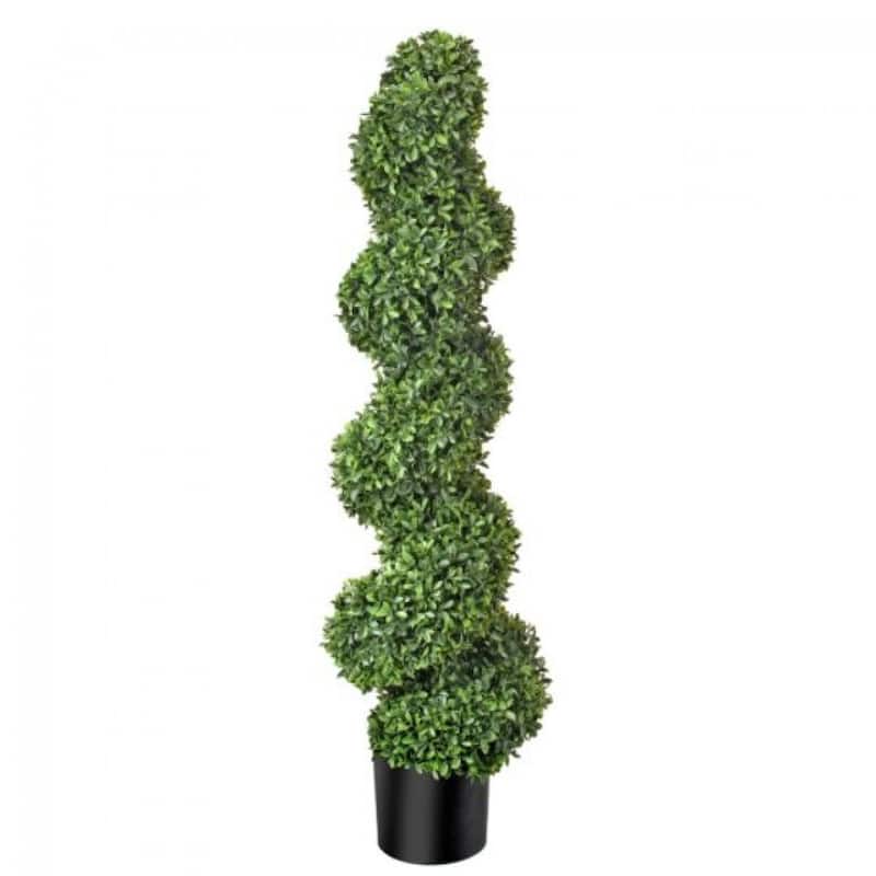 Potted American Boxwood Spiral Faux Plants And Trees