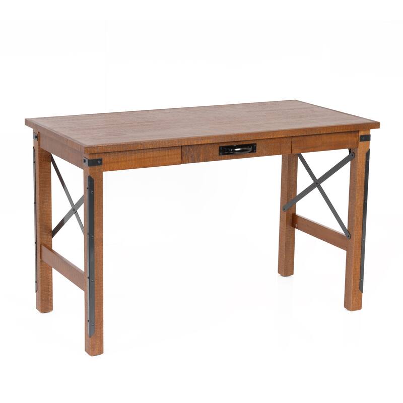 48 Inch Desk with USB Ports - Modern Computer Writing Table with Hutch