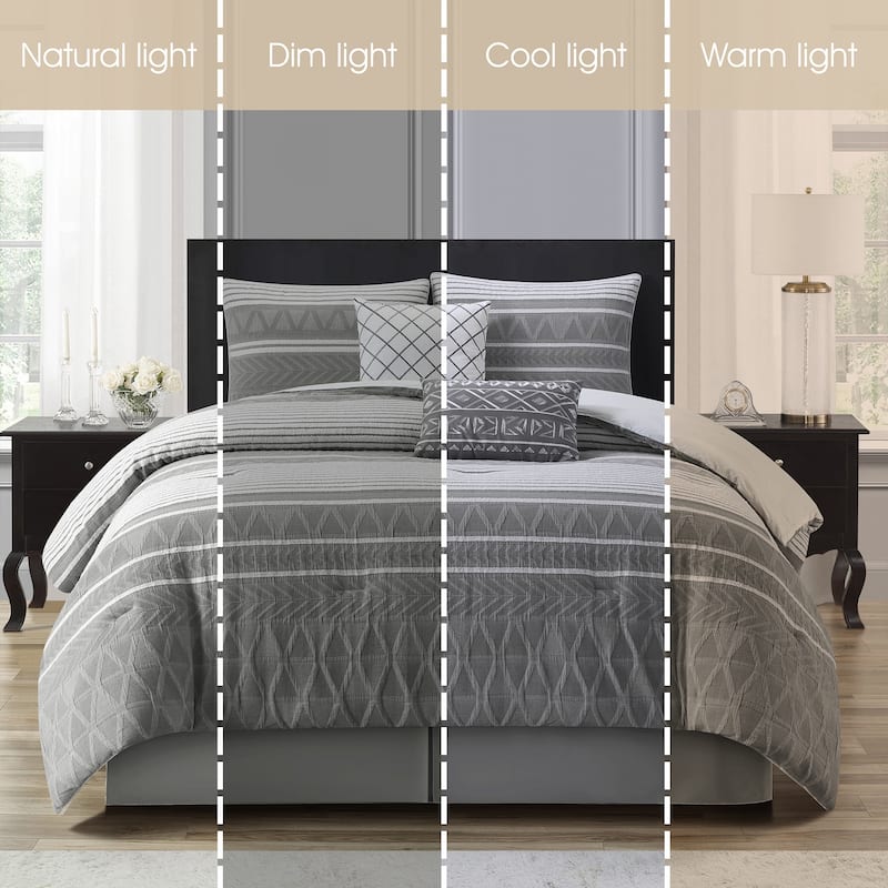 Nanshing Athena 6 Piece Contemporary Geometric Comforter Set