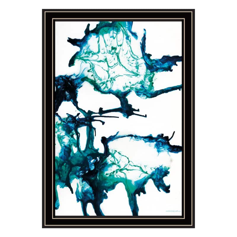 TrendyDecor4U Coastal "Ocean Living 1" Framed Print Wall Art - Multi