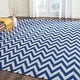 preview thumbnail 24 of 112, SAFAVIEH Handmade Flatweave Dhurries Sandie Modern Wool Rug 10' x 14' - Dark Blue/Ivory
