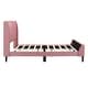 preview thumbnail 41 of 72, Twin/Full/Queen Size Velvet Upholstered Platform Bed Frame with Headboard and Wooden Slats Support, No Box Spring Needed