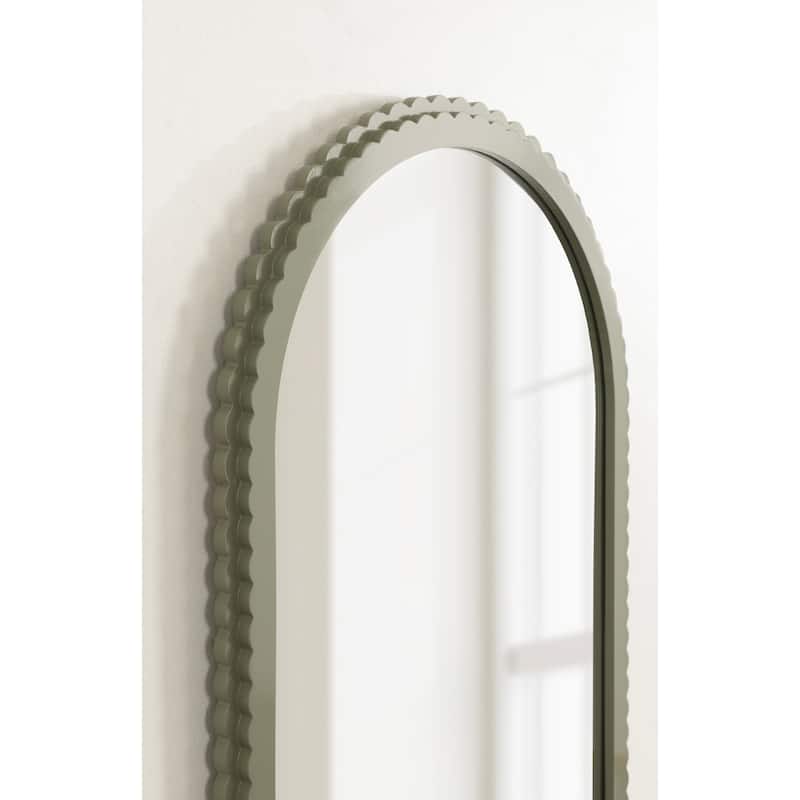 Kate and Laurel Scallia Wooden Arch Mirror