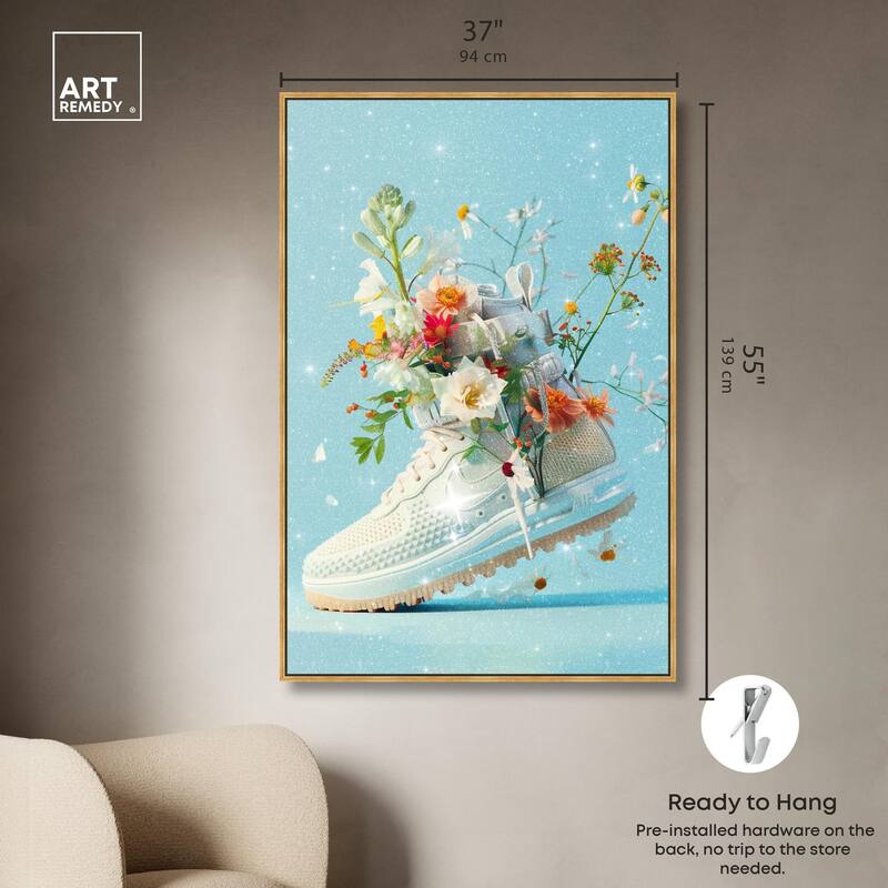 Light Sneaker Bouquet Canvas by Art Remedy