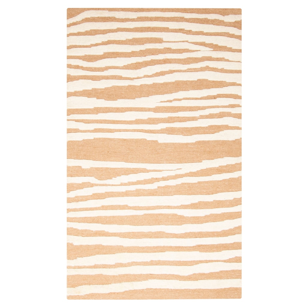 ECARPETGALLERY Hand-knotted Tangier Brown Wool Rug - 5'0 x 8'2