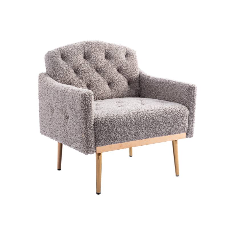 Tufted Decorative Fabric Armchair