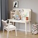 preview thumbnail 4 of 17, Kids Desk with Chair, Student Desk Multi-Tier Organizer, Solid Wood Bookshelf with Drawers