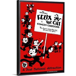 Shop Felix The Cat 1960 Black Float Frame Canvas Art