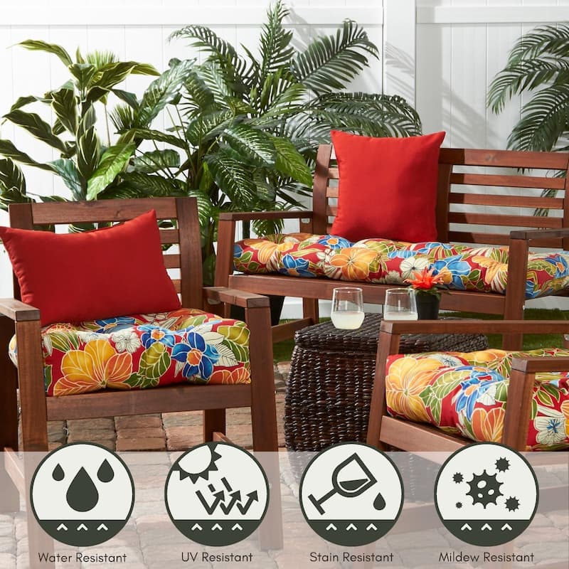 Aloha Floral Outdoor Bench Cushion (Cushion Only)