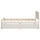 preview thumbnail 8 of 7, Twin Size Platform Bed Frame with 2-Drawers, No Box Spring Required, White Washed