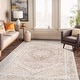 preview thumbnail 10 of 102, Medallion Flat Pile Washable Rug – Pet Friendly, Non-Slip, Perfect for Entryway, Living Room, and Bedroom 5' x 7' - Beige