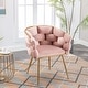 preview thumbnail 1 of 3, Velvet Accent Chair - Pink