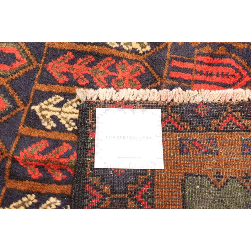 ECARPETGALLERY Hand-knotted Teimani Dark Navy Wool Rug - 2'9 x 4'10