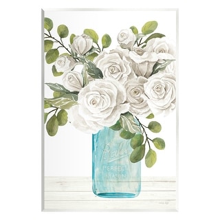 Stupell White Blossoms Country Jar Wall Plaque Art by Cindy Jacobs ...