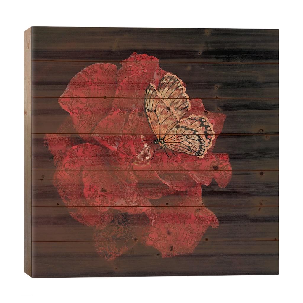 Lace Print On Wood by Babette Van den Berg - Multi-Color