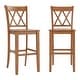 preview thumbnail 9 of 16, Ronda X-Back Bar Height Chairs (Set of 2) Oak