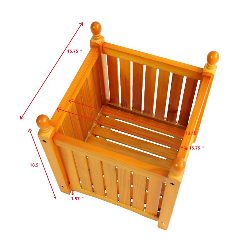 Outdoor Flower Planter Box for Potted Flowers, Herbs and Vegetables