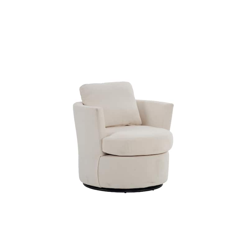 29.5" Polyester Swivel Arm Chair