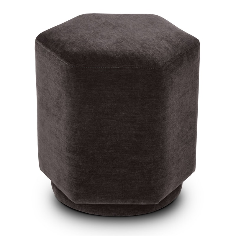 Poly & Bark Hexad Fabric Ottoman - Stain and Spill Resistent Performance Fabric